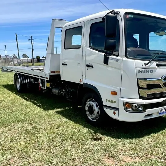 Hino 1424 Crew Cab Auto fitted with Bozmac TS6 – 7m FLIPPER TAIL Body